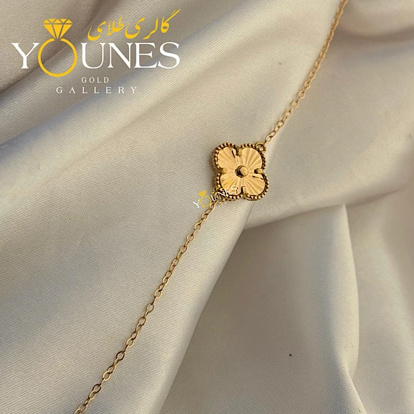 دستبند ونکلیف تک گل طلا